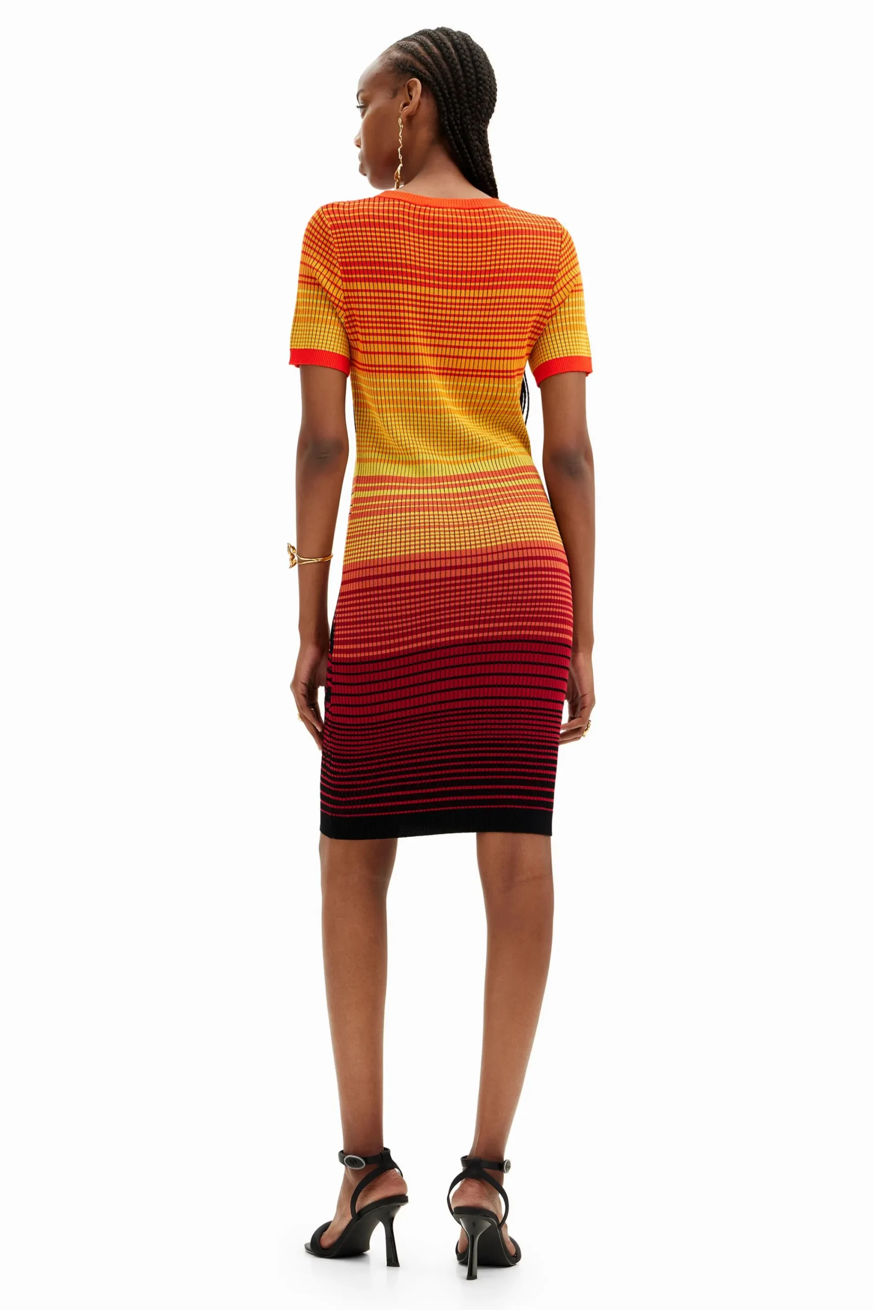 Vestidos Y Monos-Desigual Vestido corto punto palmeras