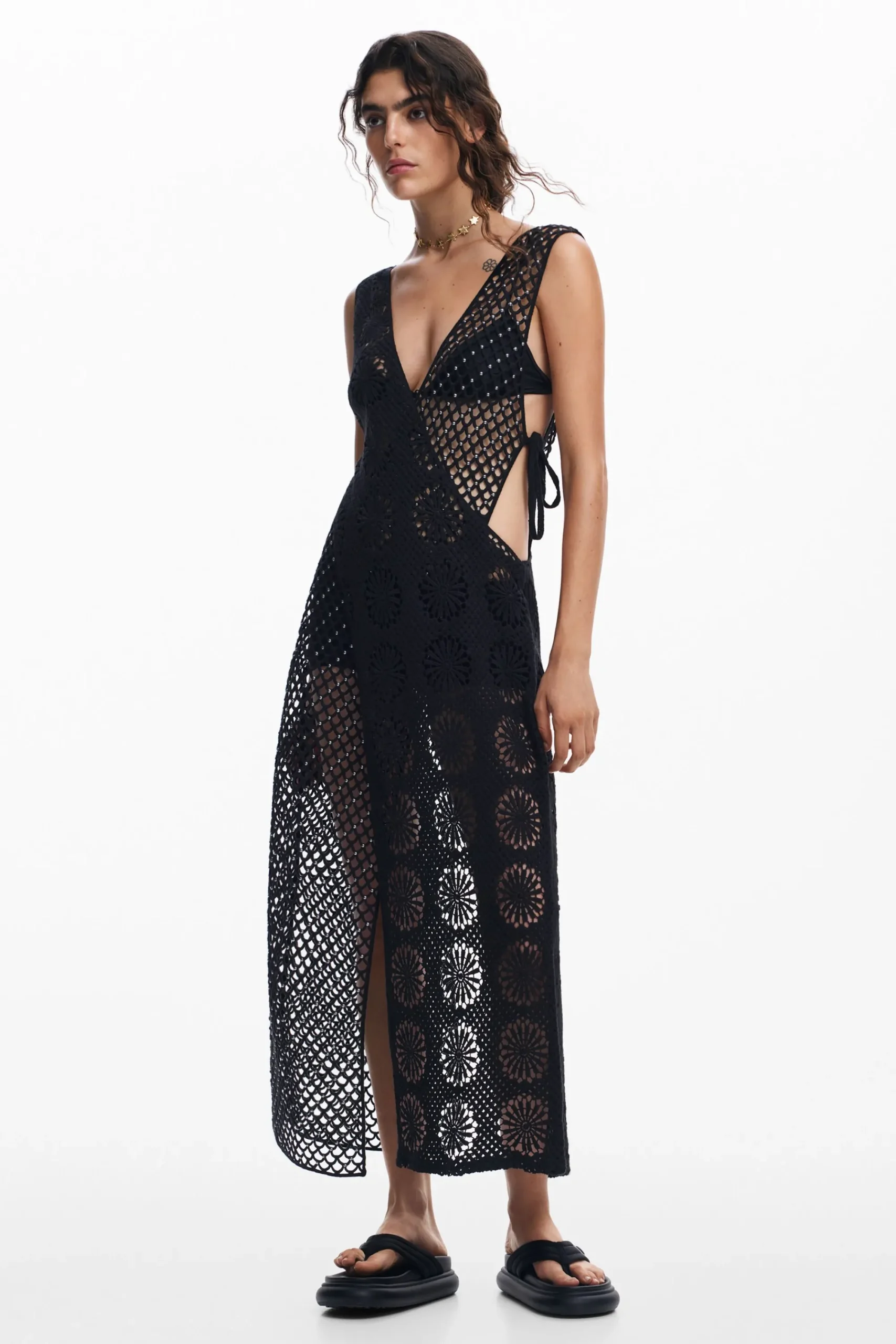 Monederos|Monederos-Desigual Vestido crochet