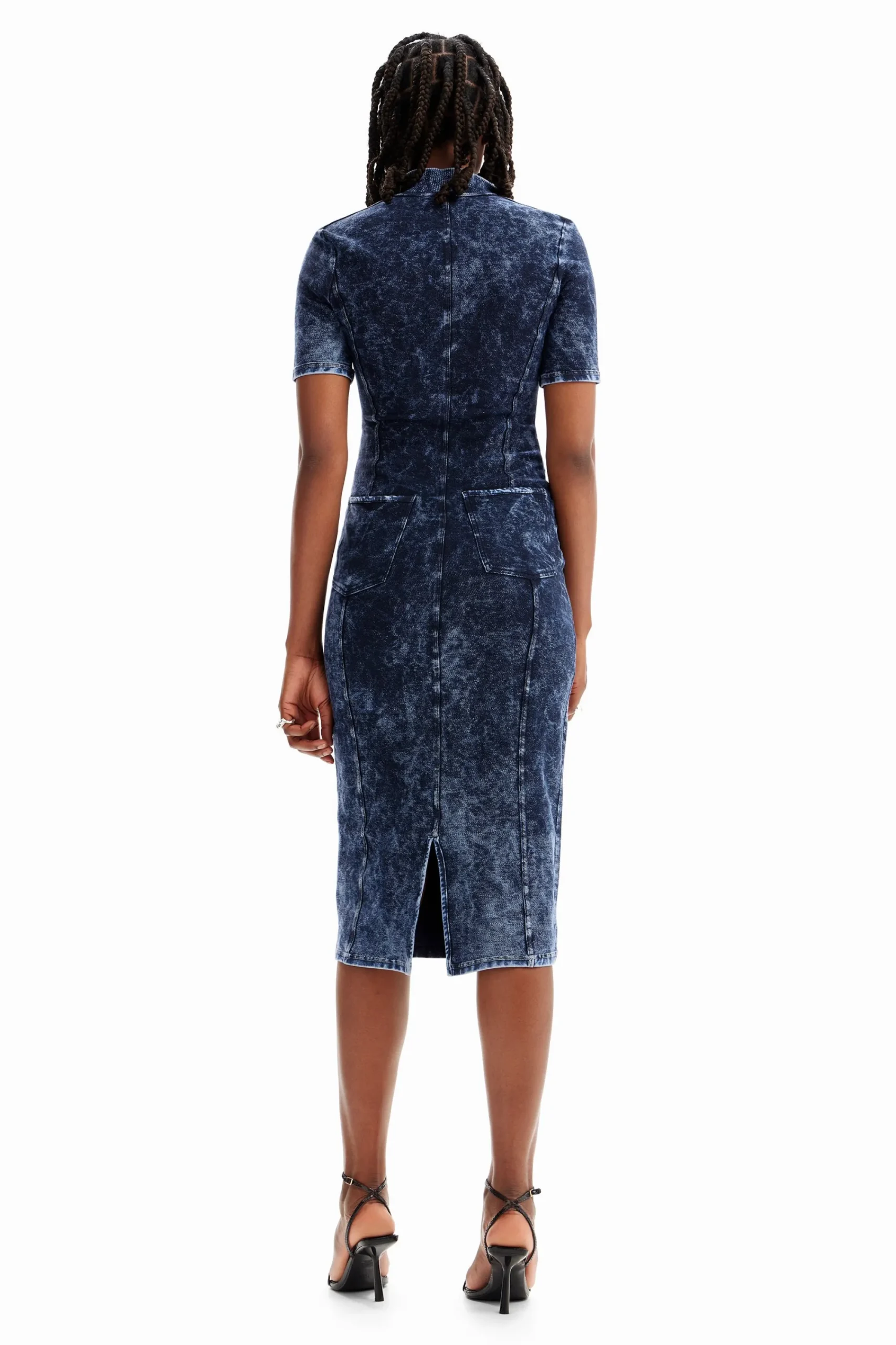 Vestidos Y Monos-Desigual Vestido efecto denim