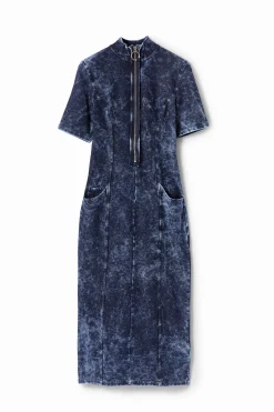 Vestidos Y Monos-Desigual Vestido efecto denim