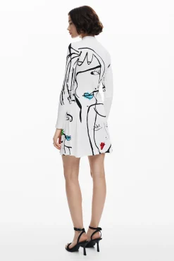 Vestidos Y Monos-Desigual Vestido estampado caras