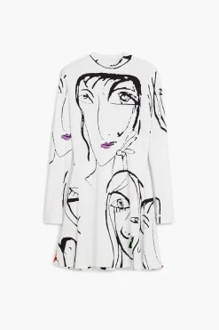 Vestidos Y Monos-Desigual Vestido estampado caras