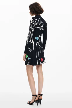 Vestidos Y Monos-Desigual Vestido estampado caras