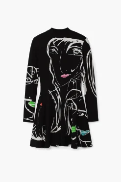 Vestidos Y Monos-Desigual Vestido estampado caras