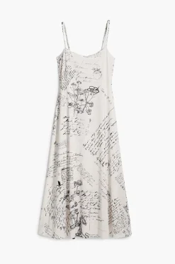 Vestidos Y Monos-Desigual Vestido estampado periódico