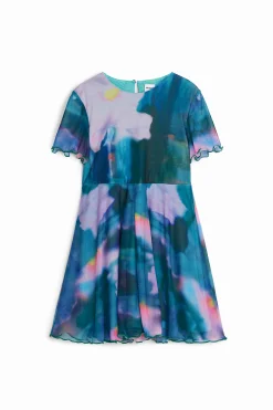 Vestidos-Desigual Vestido falda plisada
