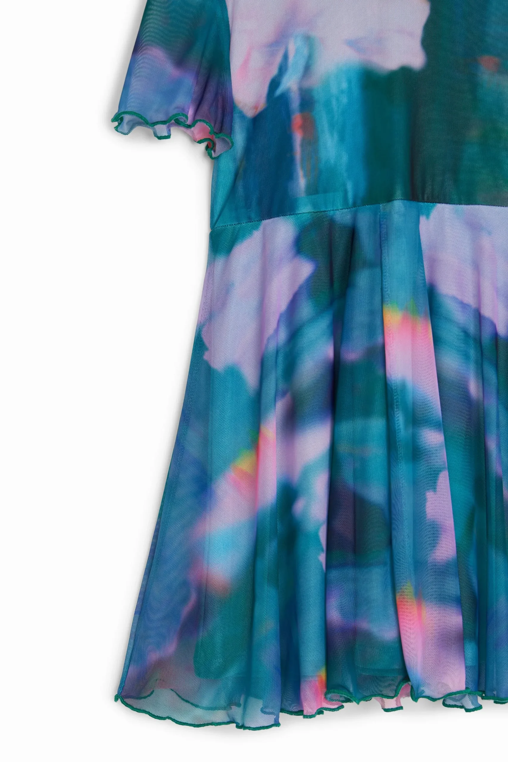 Vestidos-Desigual Vestido falda plisada