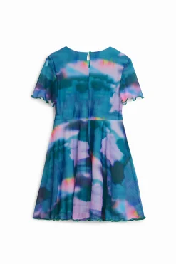 Vestidos-Desigual Vestido falda plisada