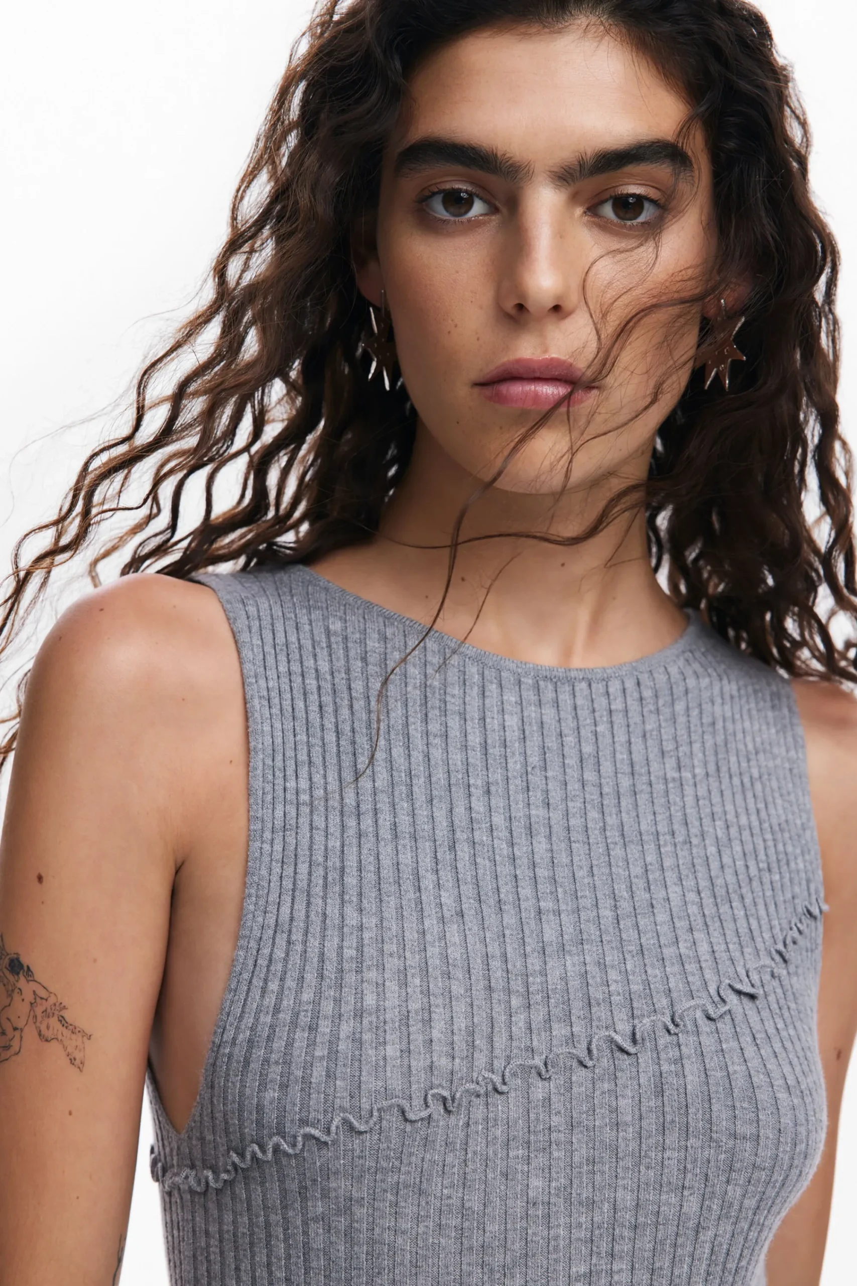 Ropa De Punto|Vestidos Y Monos-Desigual Vestido largo canalé