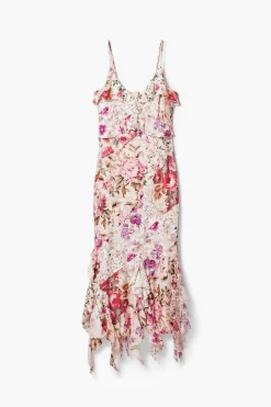 Vestidos Y Monos-Desigual Vestido largo flores