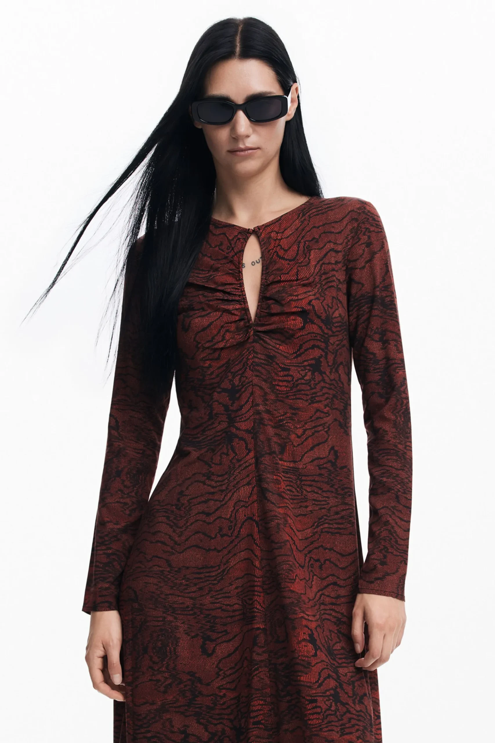 Vestidos Y Monos-Desigual Vestido líneas es
