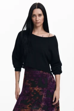 Ropa De Punto|Vestidos Y Monos-Desigual Vestido midi 2 en 1