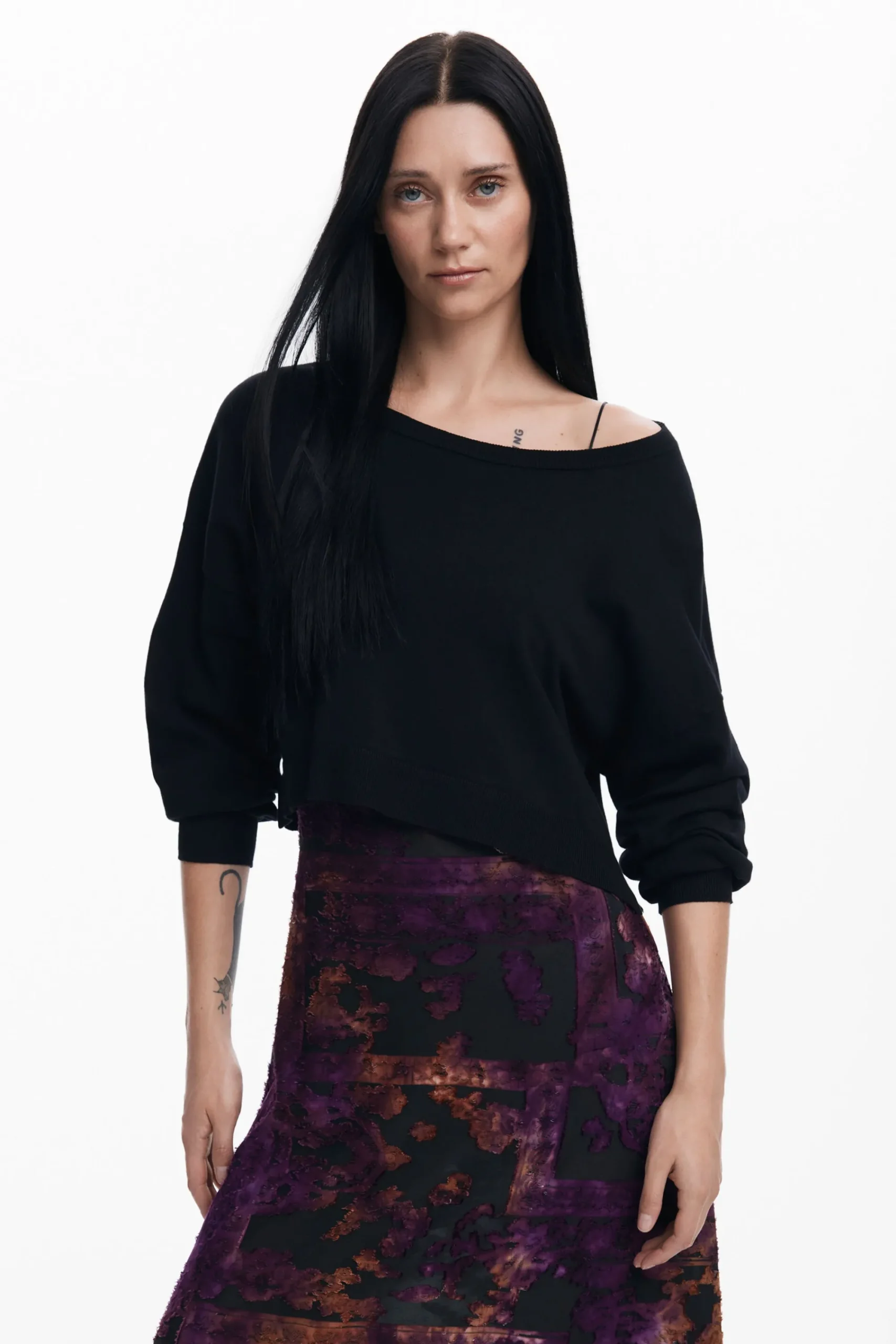 Ropa De Punto|Vestidos Y Monos-Desigual Vestido midi 2 en 1