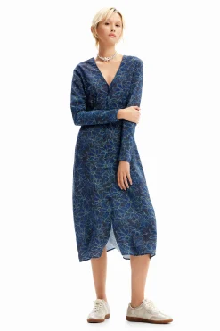 Vestidos Y Monos-Desigual Vestido midi camisero flores