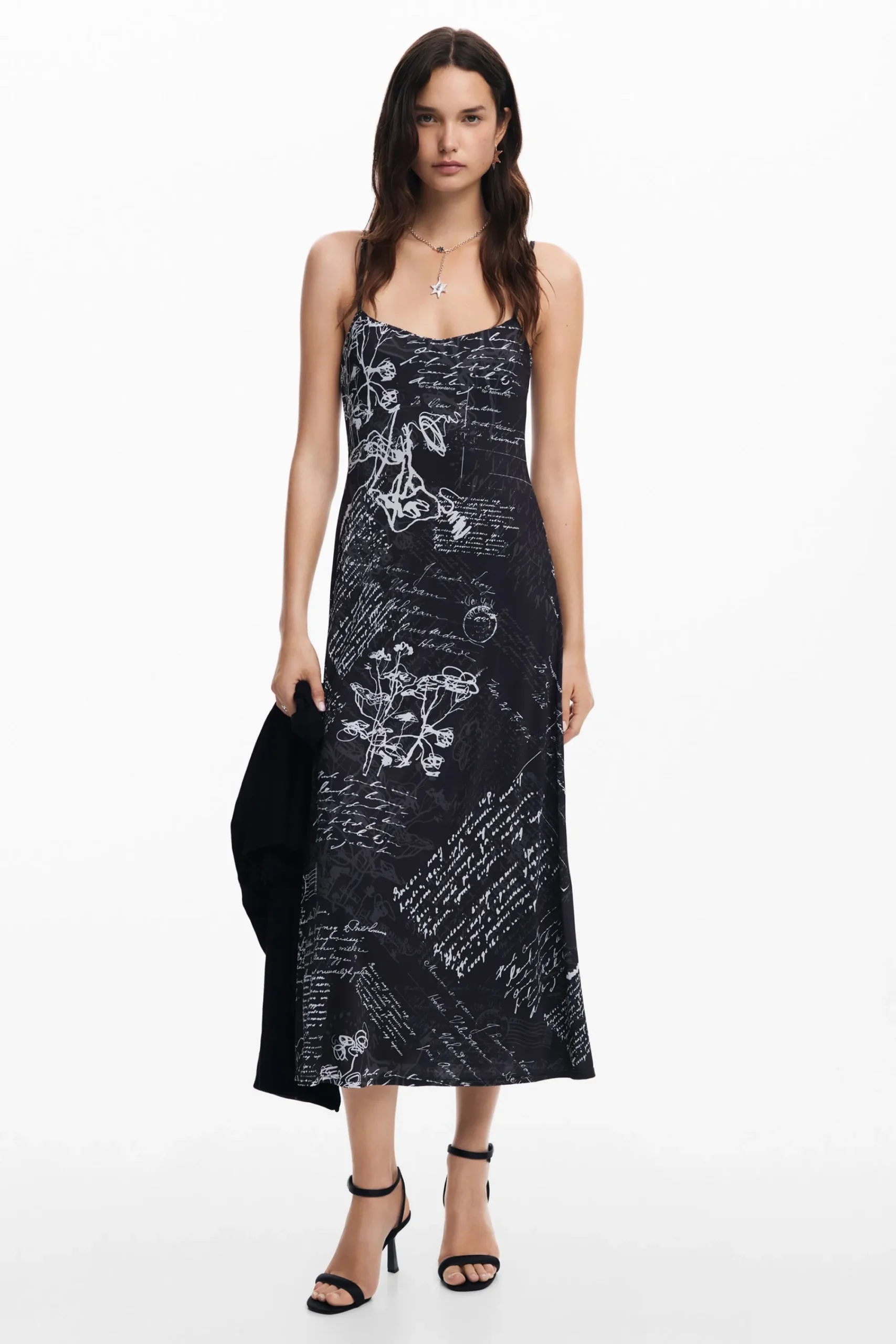 Ropa De Punto|Vestidos Y Monos-Desigual Vestido midi combinado
