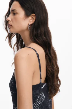 Ropa De Punto|Vestidos Y Monos-Desigual Vestido midi combinado