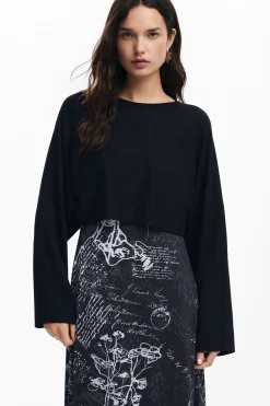 Ropa De Punto|Vestidos Y Monos-Desigual Vestido midi combinado