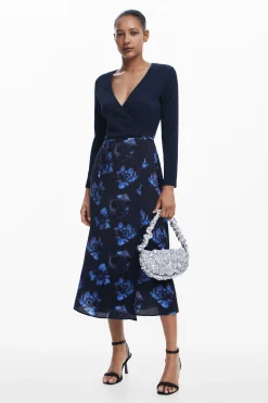 Vestidos Y Monos-Desigual Vestido midi combinado