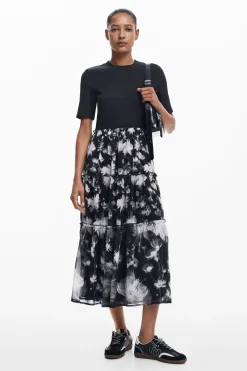 Vestidos Y Monos-Desigual Vestido midi combinado