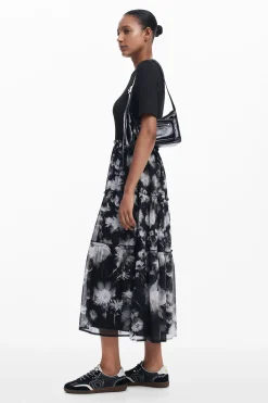 Vestidos Y Monos-Desigual Vestido midi combinado