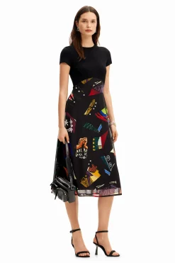 Vestidos Y Monos-Desigual Vestido midi combinado M. Christian Lacroix