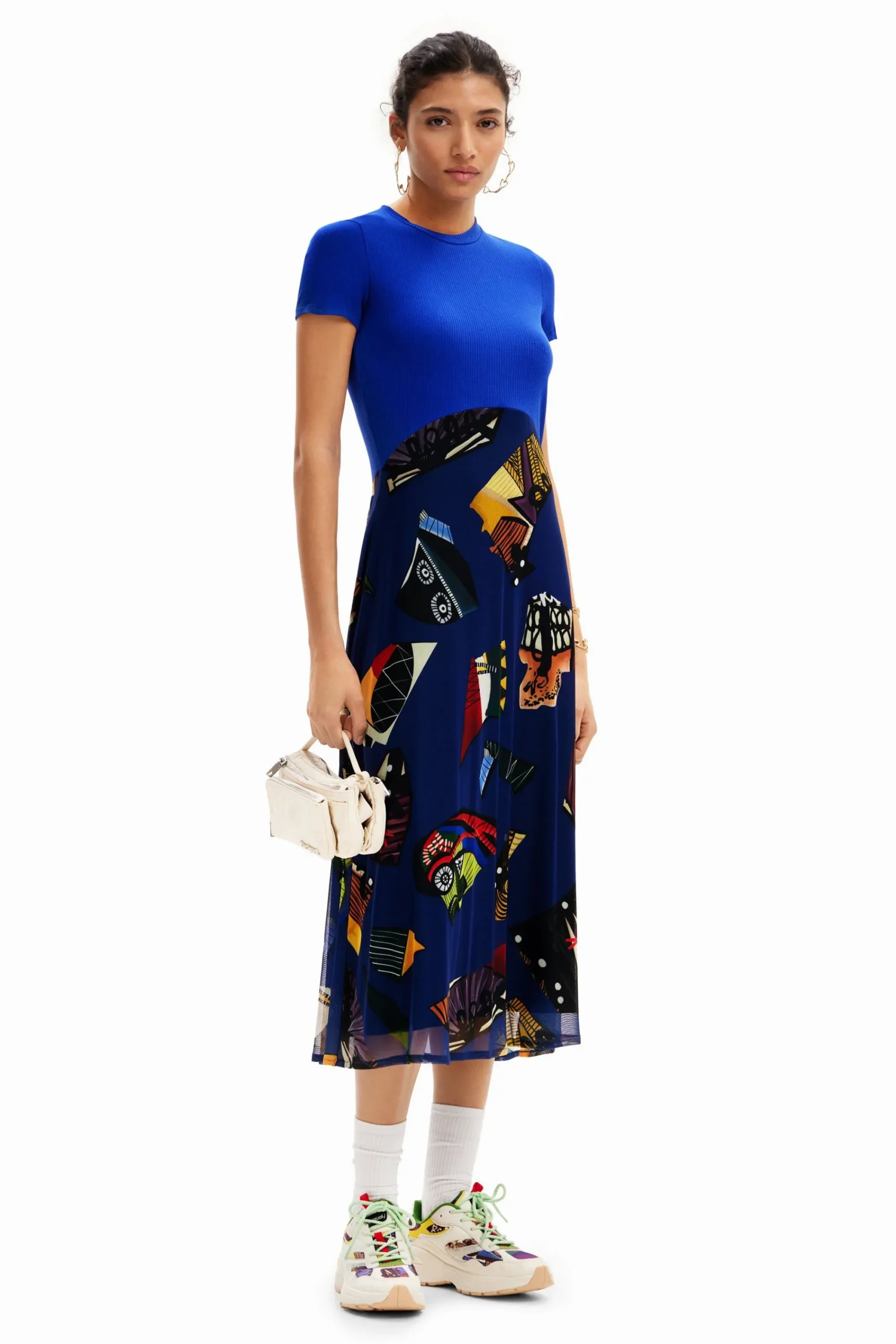 Vestidos Y Monos-Desigual Vestido midi combinado M. Christian Lacroix