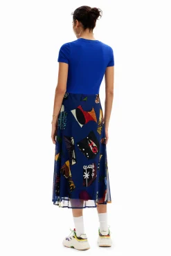 Vestidos Y Monos-Desigual Vestido midi combinado M. Christian Lacroix