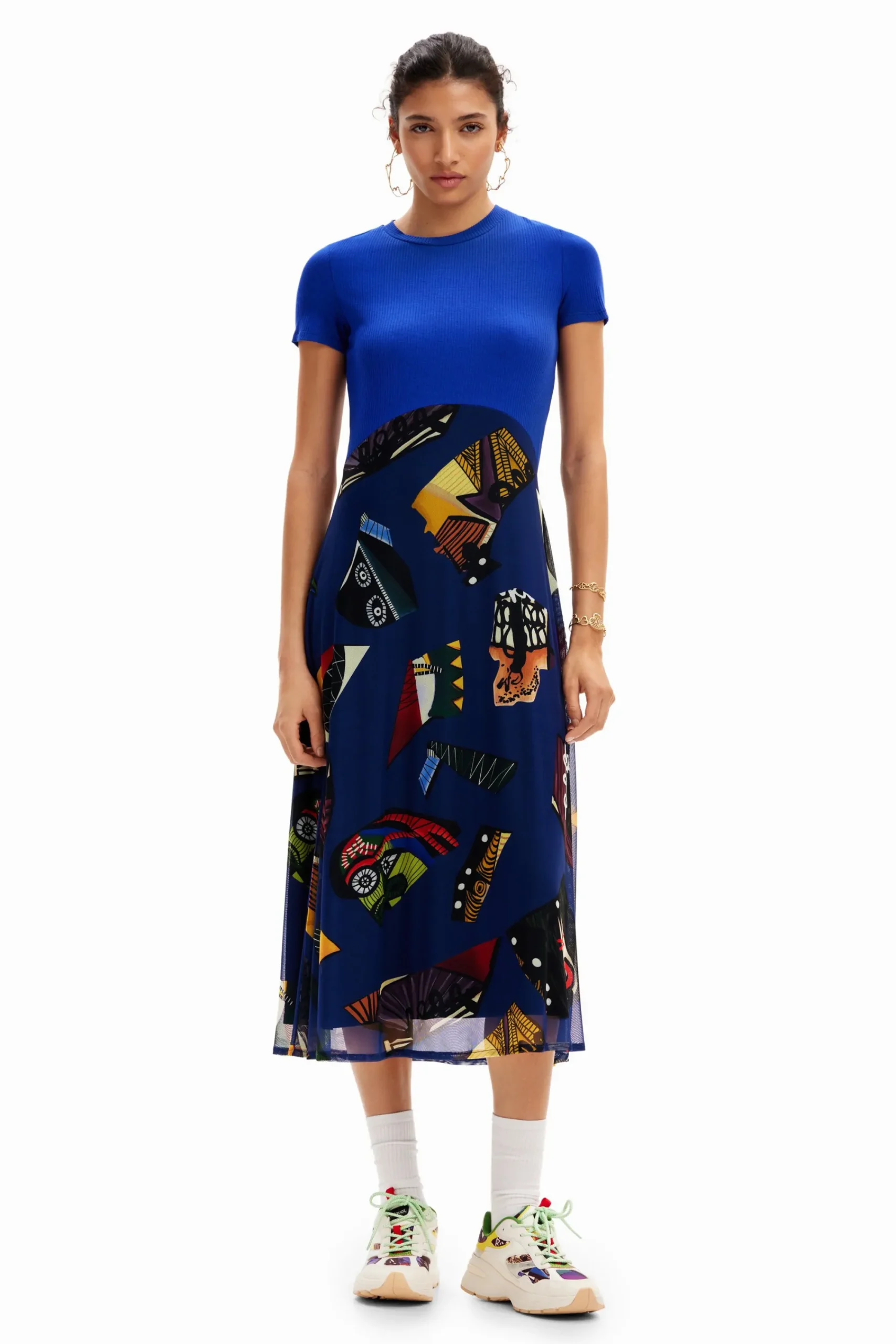 Vestidos Y Monos-Desigual Vestido midi combinado M. Christian Lacroix