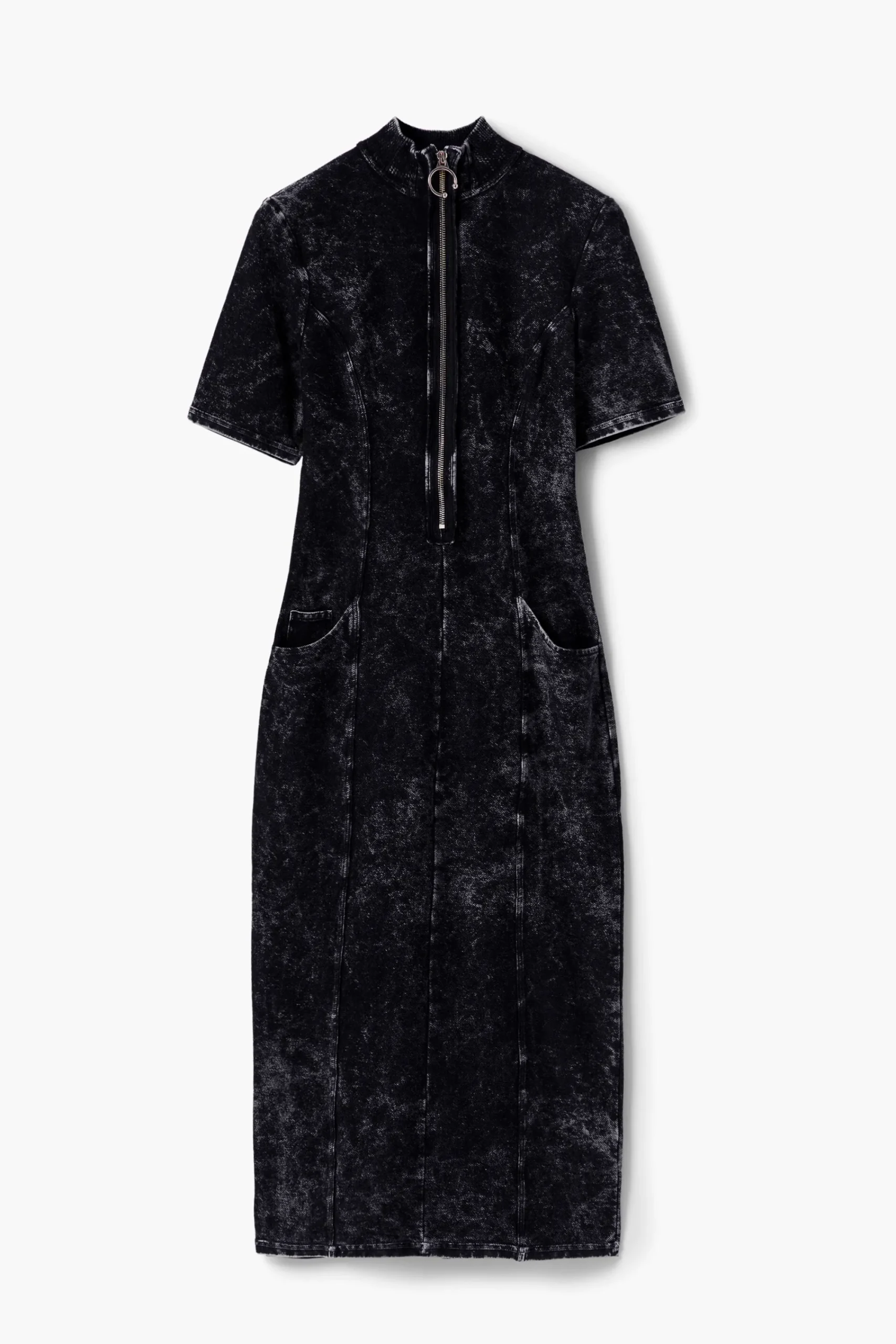Vestidos Y Monos-Desigual Vestido midi denim