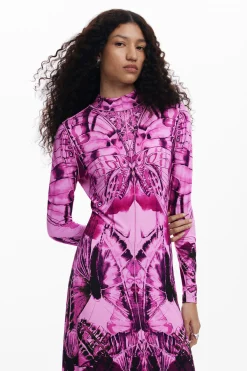 Vestidos Y Monos-Desigual Vestido midi estampado