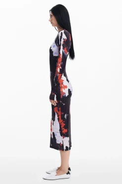 Vestidos Y Monos-Desigual Vestido midi estampado Maitrepierre