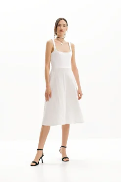 Vestidos Y Monos-Desigual Vestido midi evasé