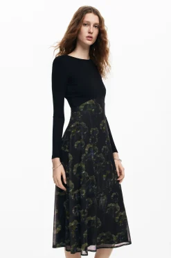 Vestidos Y Monos-Desigual Vestido midi floral M. Christian Lacroix