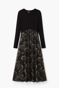 Vestidos Y Monos-Desigual Vestido midi floral M. Christian Lacroix
