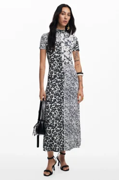 Vestidos Y Monos-Desigual Vestido midi flores