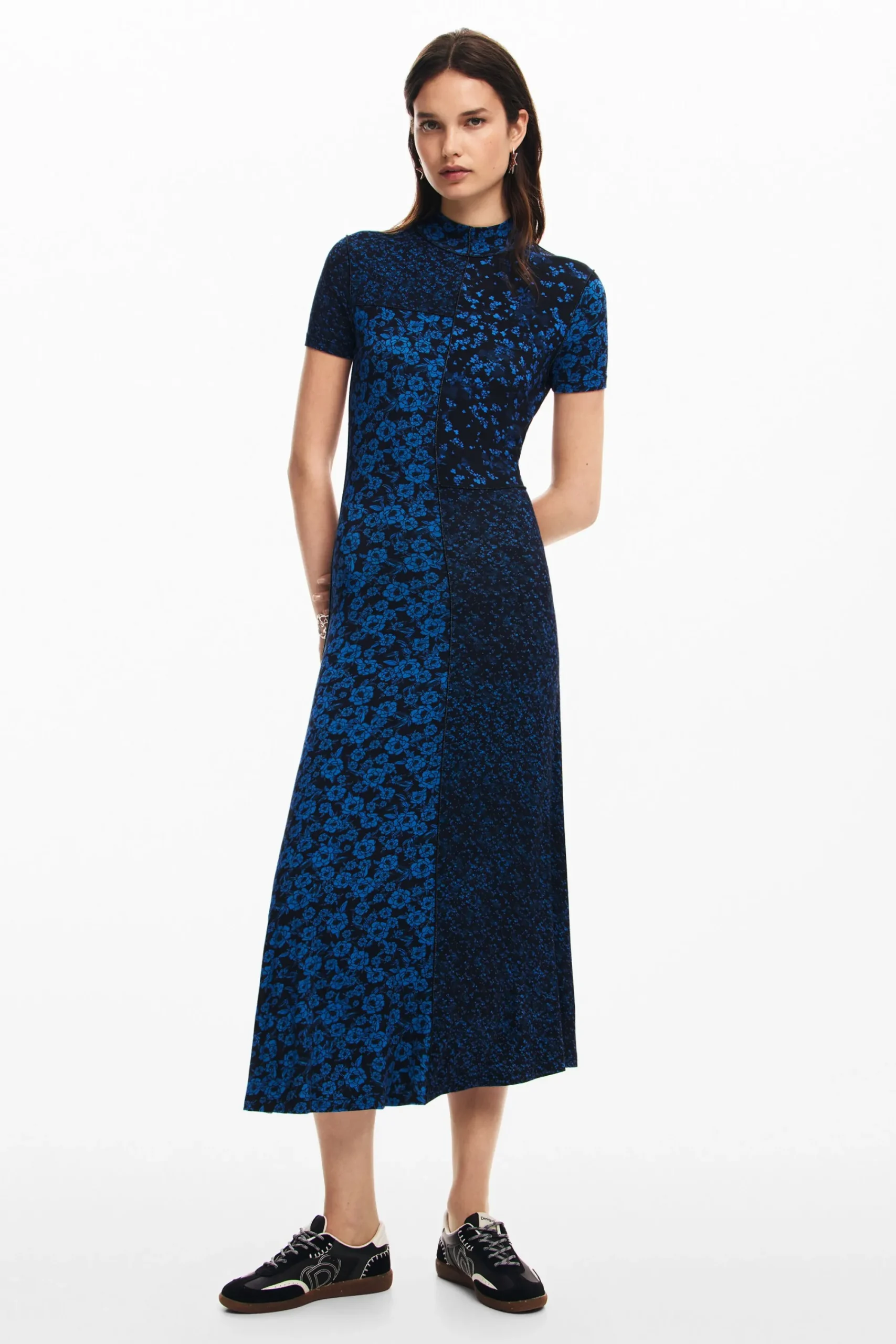 Vestidos Y Monos-Desigual Vestido midi flores