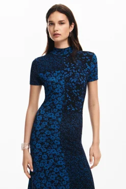 Vestidos Y Monos-Desigual Vestido midi flores