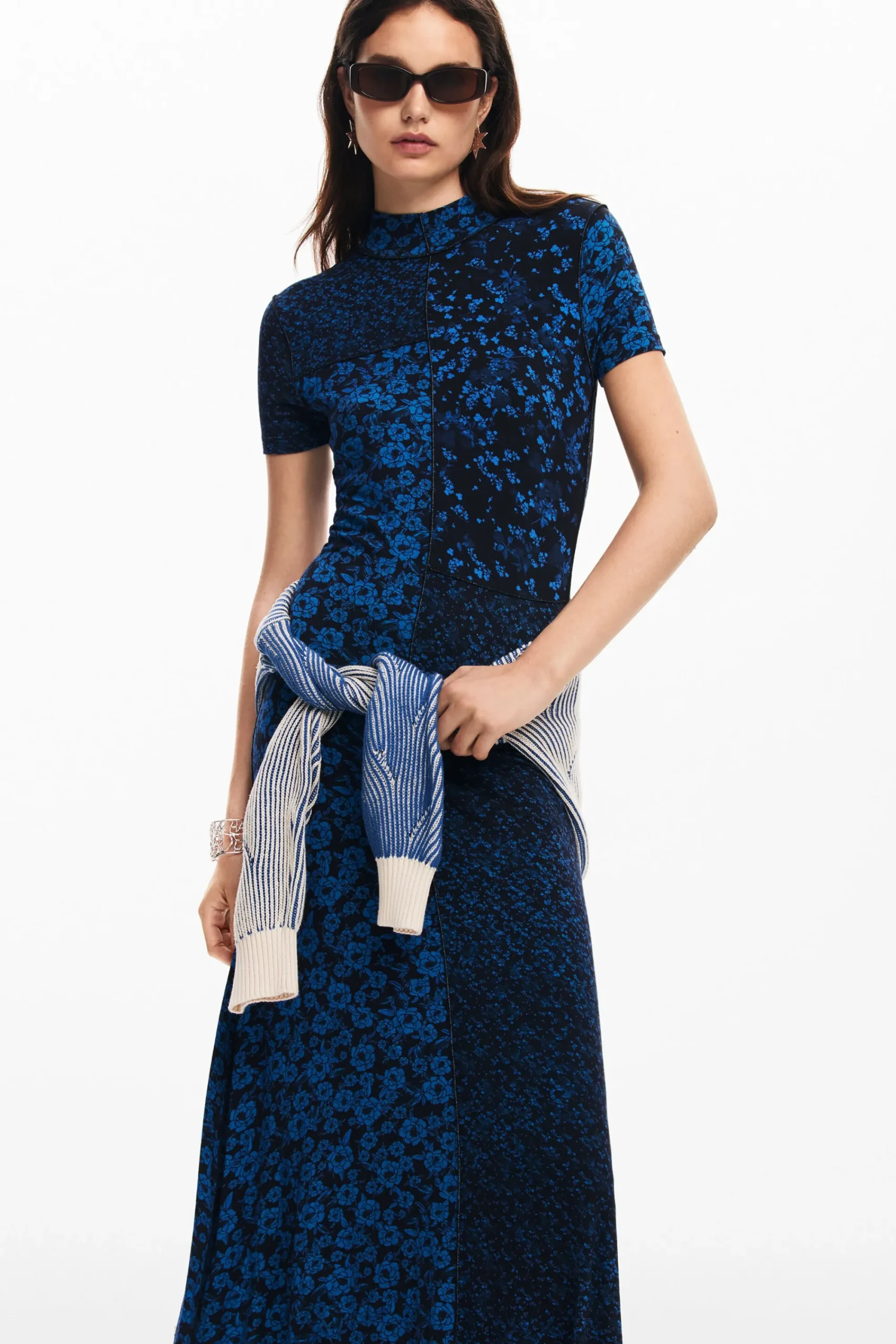 Vestidos Y Monos-Desigual Vestido midi flores