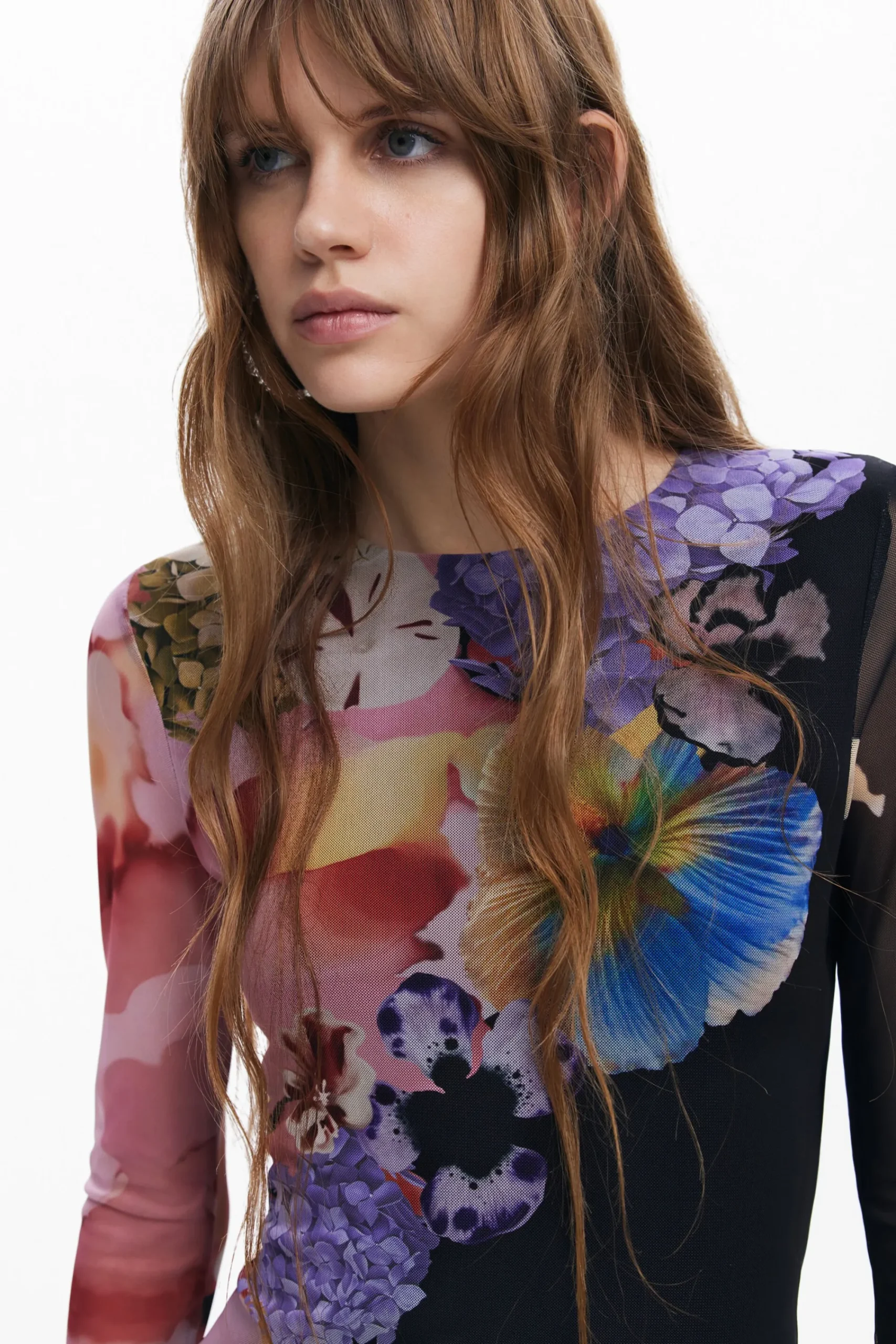 Vestidos Y Monos-Desigual Vestido midi flores