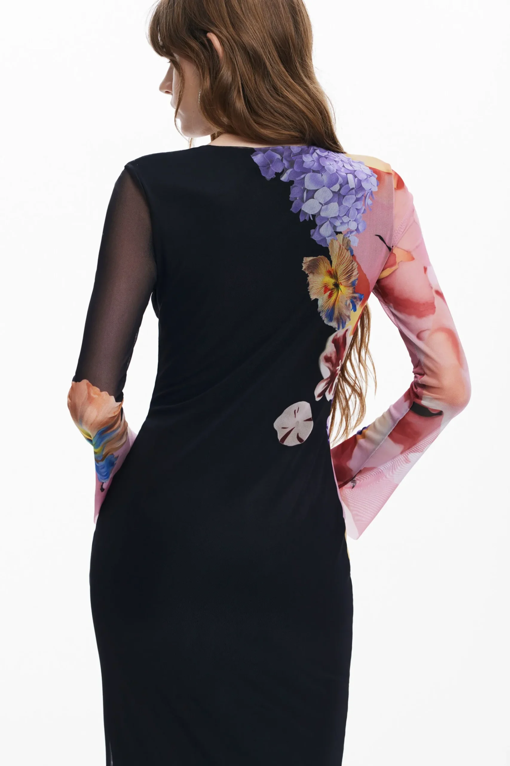 Vestidos Y Monos-Desigual Vestido midi flores