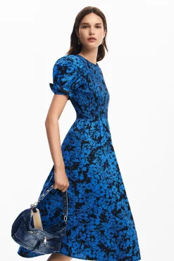 Vestidos Y Monos-Desigual Vestido midi flores