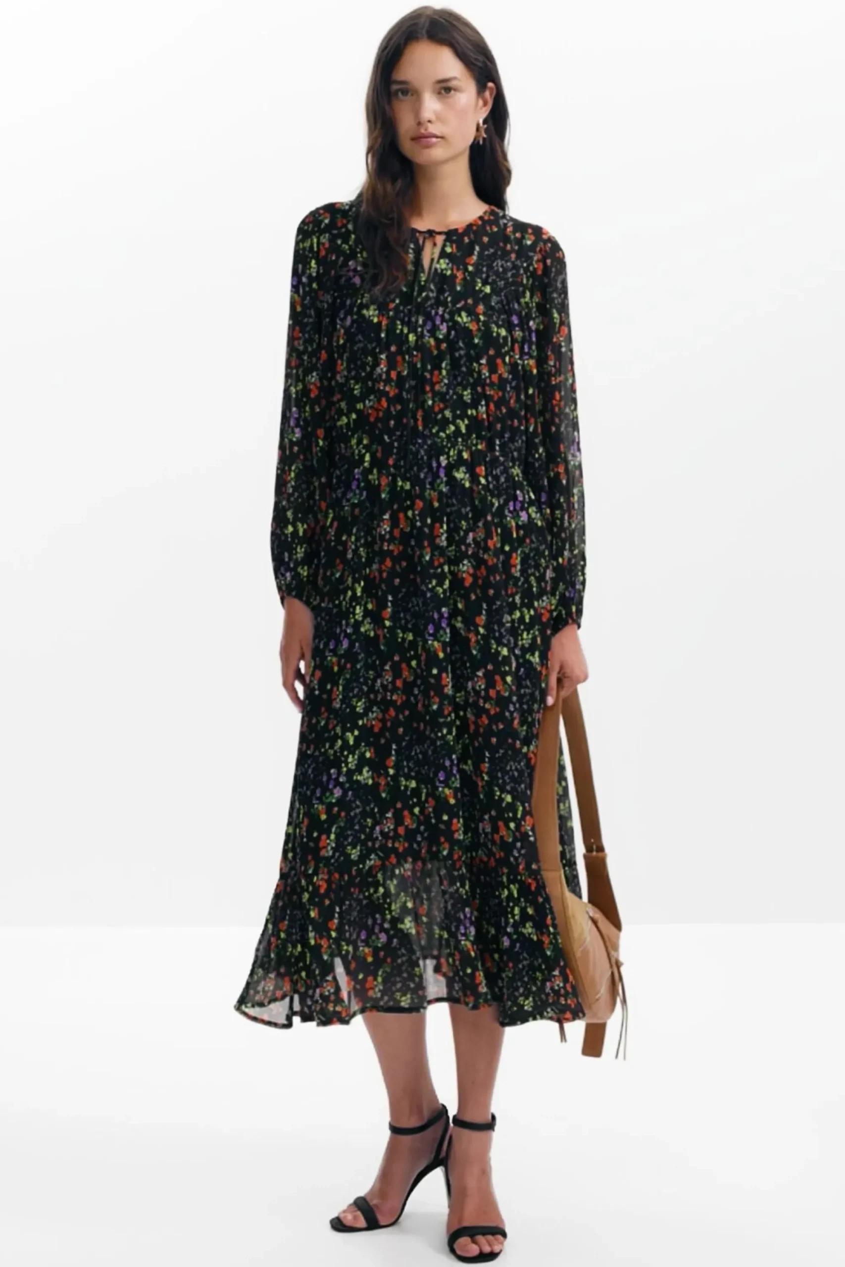 Vestidos Y Monos-Desigual Vestido midi flores