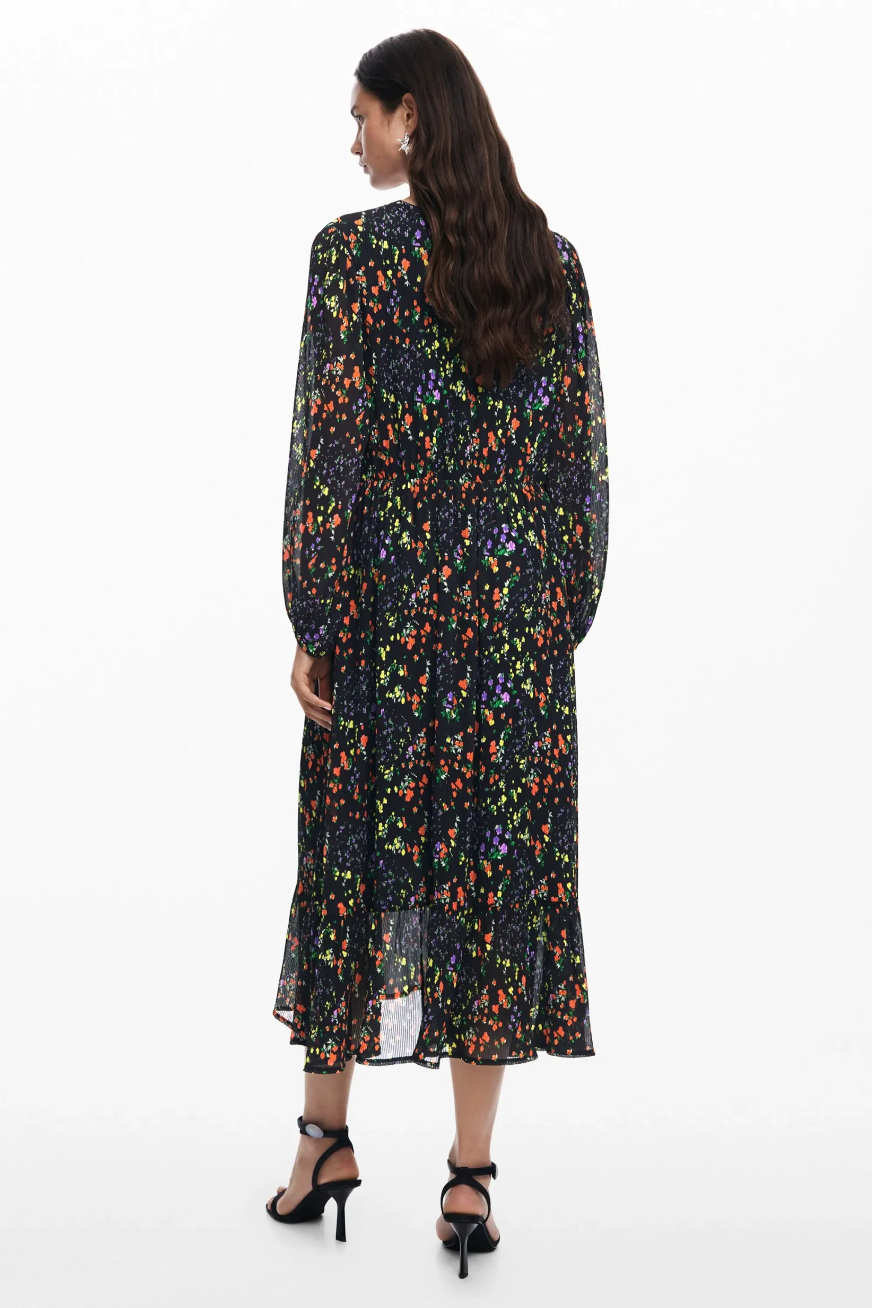 Vestidos Y Monos-Desigual Vestido midi flores