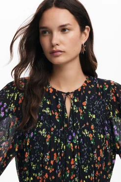 Vestidos Y Monos-Desigual Vestido midi flores