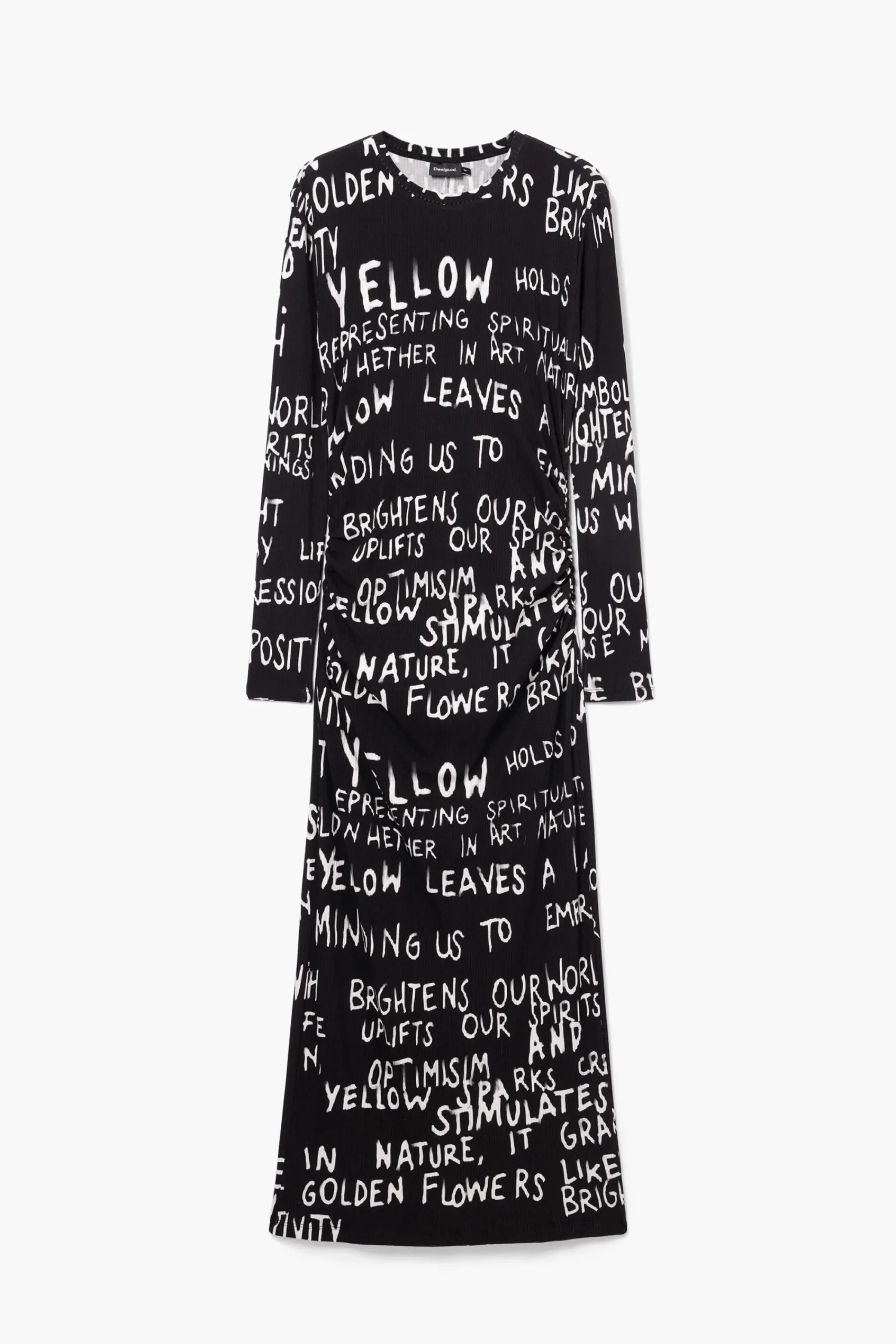 Ropa De Punto|Vestidos Y Monos-Desigual Vestido midi frases