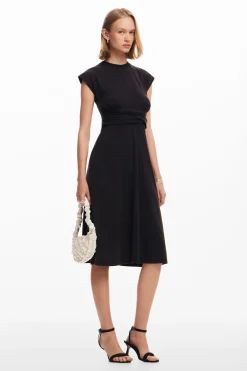 Vestidos Y Monos-Desigual Vestido midi frunces