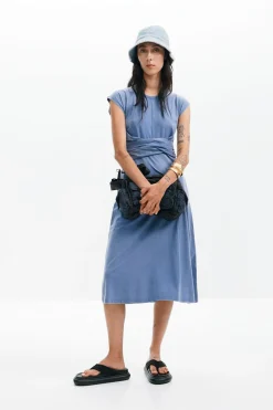 Vestidos Y Monos-Desigual Vestido midi fruncido