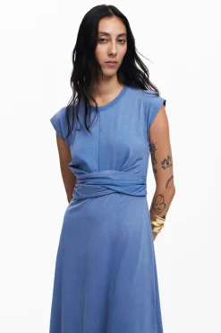 Vestidos Y Monos-Desigual Vestido midi fruncido