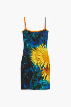 Vestidos Y Monos-Desigual Vestido midi girasoles