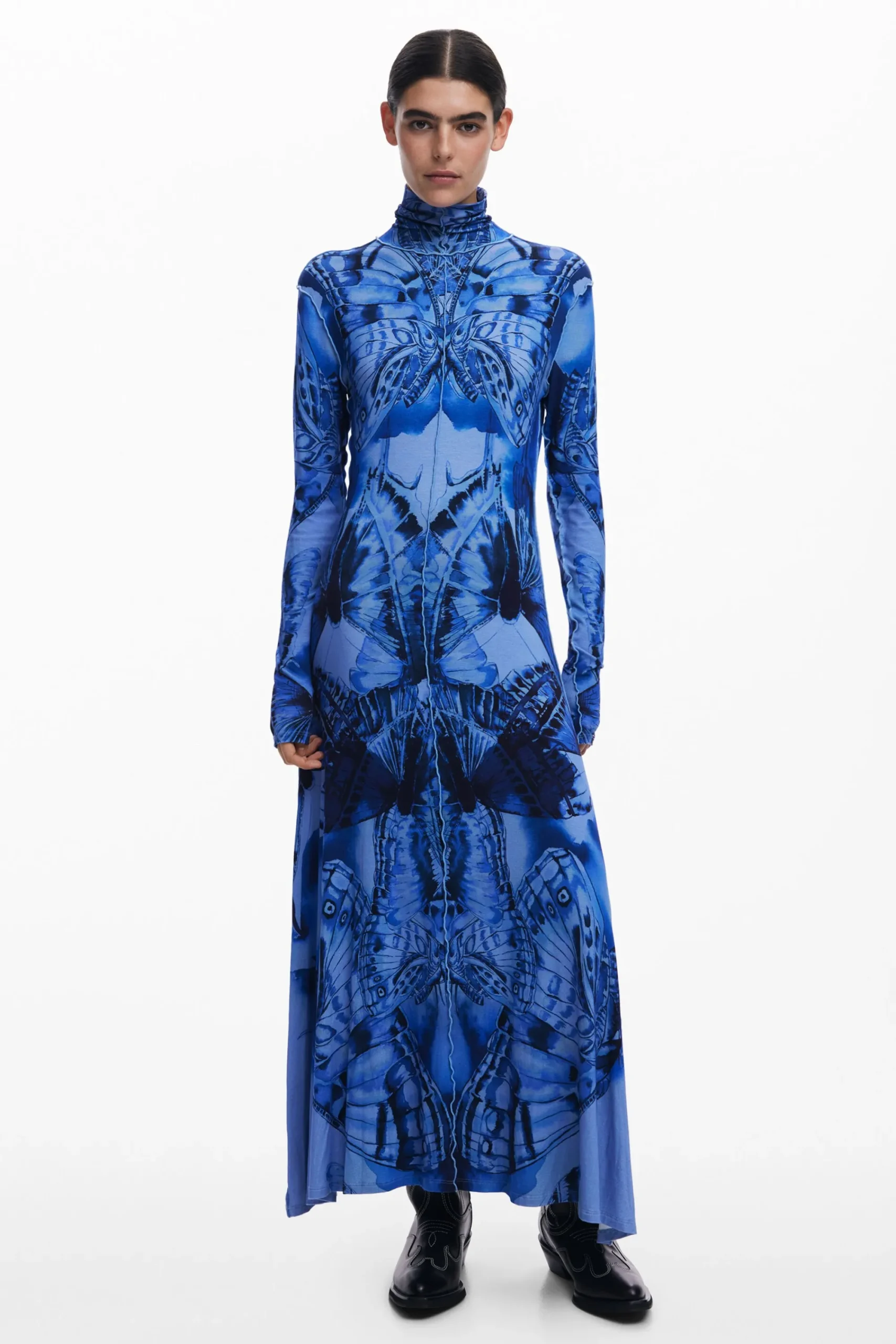 Vestidos Y Monos-Desigual Vestido midi mariposa